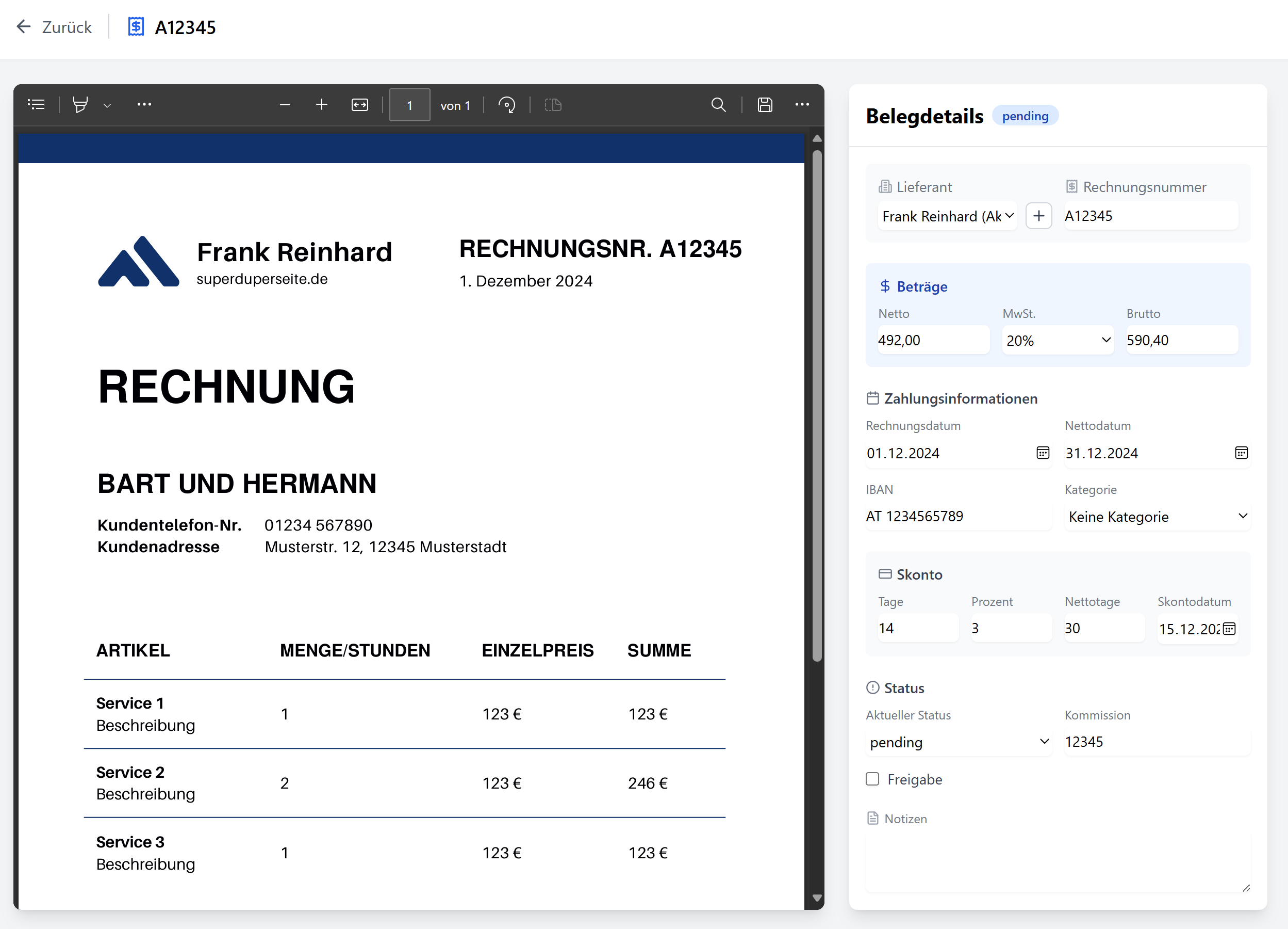 Automatisierte Verarbeitung von Eingangsrechnungen mit KI